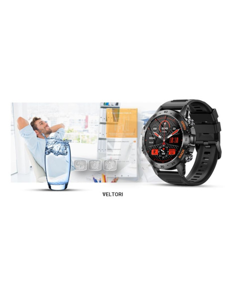 Smartwatch veltori vt120-1 czarny pasek silikonowy