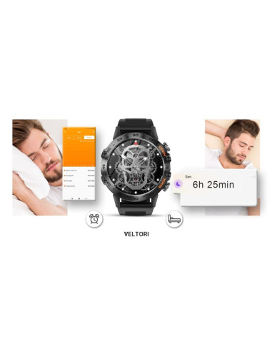 Smartwatch veltori vt120-1 czarny pasek silikonowy