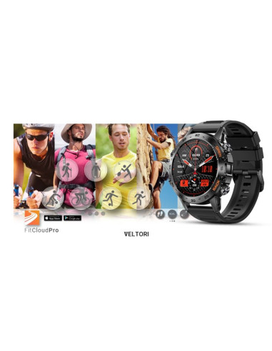 Smartwatch veltori vt120-1 czarny pasek silikonowy