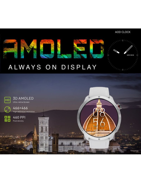 Smartwatch rubicon rncf14 silver/white smarub252