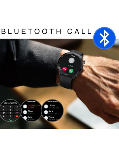 Smartwatch rubicon rncf14 silver/white smarub252