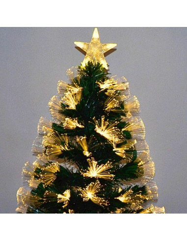 Choinka dekoracyjna światłowodowa ciepły biały 90cm