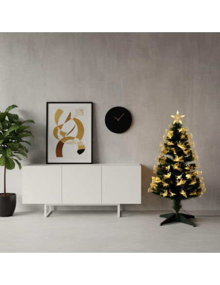 Choinka dekoracyjna światłowodowa ciepły biały 90cm