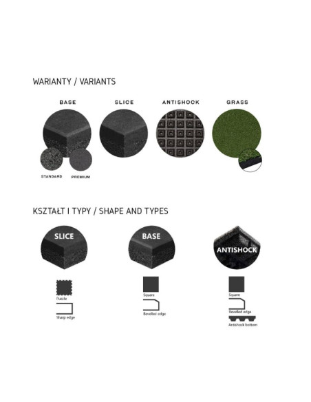 Tiguar slice puzzel 98x98x1,5 black/mosaic epdm