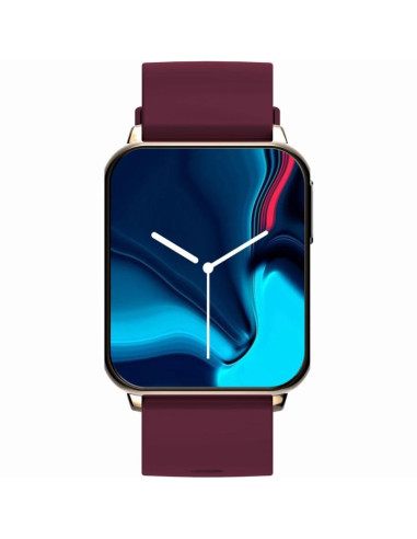 Smartwatch gravity różowe złoto bordowy 2 paski gt17-6