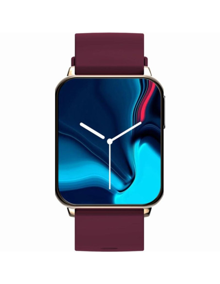 Smartwatch gravity różowe złoto bordowy 2 paski gt17-6