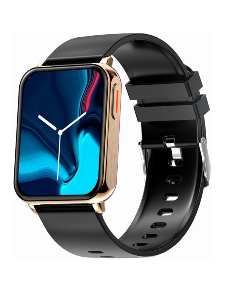 Smartwatch gravity różowe złoto czarny 2 paski gt17-5