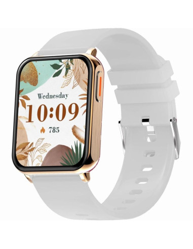 Smartwatch gravity różowe złoto szary 2 paski gt17-4