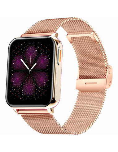 Smartwatch gravity różowe złoto fioletowy 2 paski gt17-3