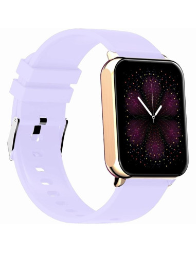 Smartwatch gravity różowe złoto fioletowy 2 paski gt17-3