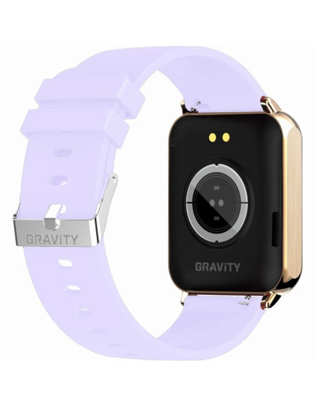 Smartwatch gravity różowe złoto fioletowy 2 paski gt17-3