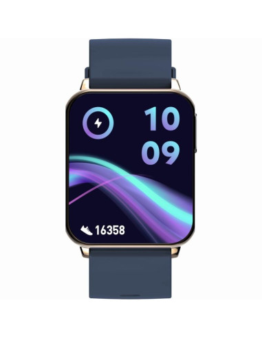 Smartwatch gravity różowe złoto granatowy 2 paski gt17-2