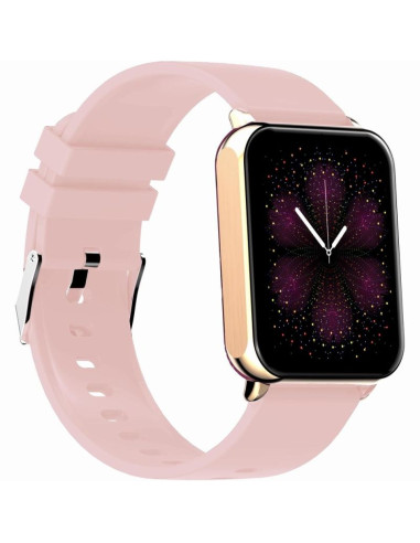 Smartwatch gravity różowe złoto różowy 2 paski gt17-1