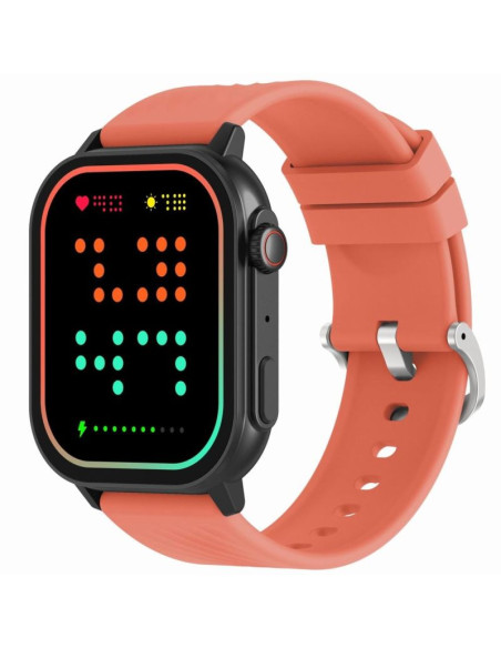 Smartwatch gravity gt15-3 czerwony pasek silikonowy + czarna bransoleta