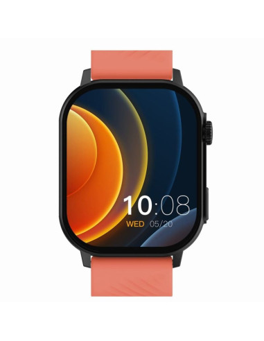 Smartwatch gravity gt15-3 czerwony pasek silikonowy + czarna bransoleta