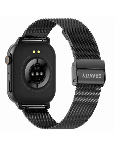 Smartwatch gravity gt15-3 czerwony pasek silikonowy + czarna bransoleta