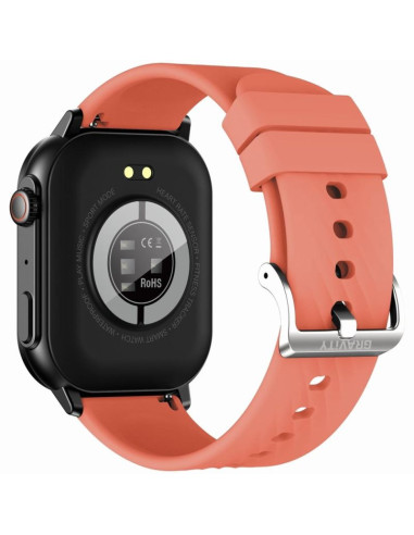 Smartwatch gravity gt15-3 czerwony pasek silikonowy + czarna bransoleta