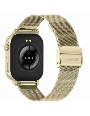 Smartwatch gravity gt15-7 różowy pasek silikonowy + złota bransoleta