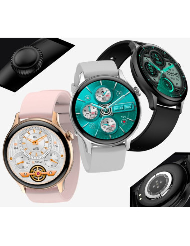 Smartwatch damski rubicon rncf10 silver/grey smarub238