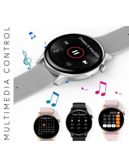 Smartwatch damski rubicon rncf10 silver/grey smarub238