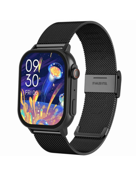 Smartwatch gravity gt15-1 czarny pasek silikonowy + czarna bransoleta