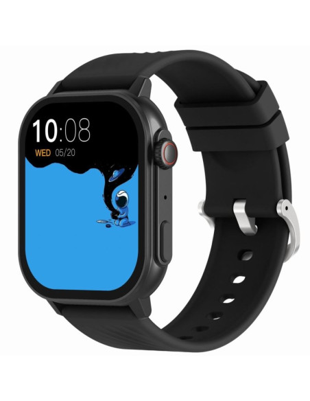 Smartwatch gravity gt15-1 czarny pasek silikonowy + czarna bransoleta