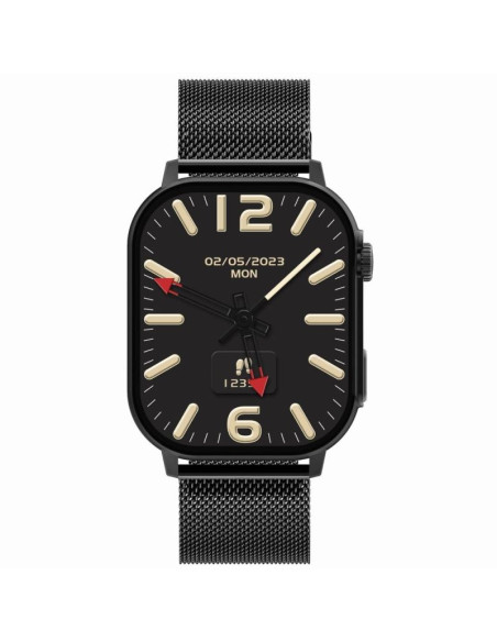 Smartwatch gravity gt15-1 czarny pasek silikonowy + czarna bransoleta