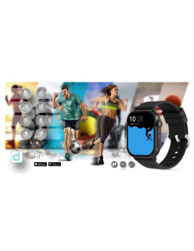 Smartwatch gravity gt15-1 czarny pasek silikonowy + czarna bransoleta