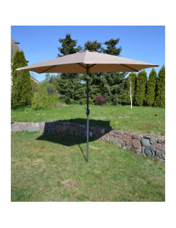 Parasol ogrodowy 300cm składany beżowy 2