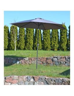 Parasol ogrodowy 300cm składany szary 2
