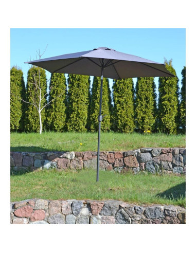 Parasol ogrodowy 300cm składany szary
