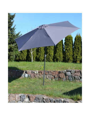 Parasol ogrodowy 300cm składany szary