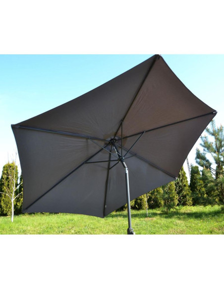 Parasol ogrodowy 300cm składany szary