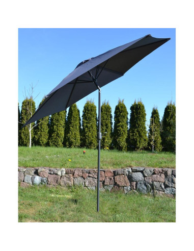 Parasol ogrodowy 300cm składany szary