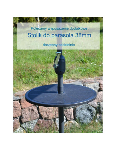 Parasol ogrodowy 300cm składany szary