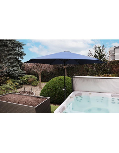 Parasol ogrodowy 300cm składany granatowy