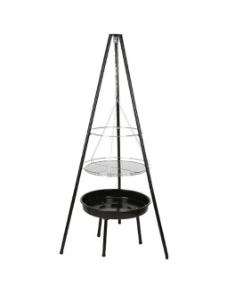 Grill ogrodowy wiszący na trójnogu 52cm