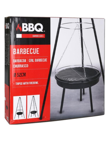 Grill ogrodowy wiszący na trójnogu 52cm