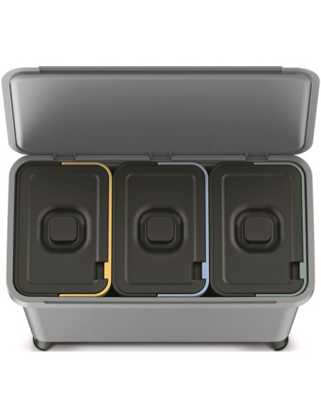 Śmietnik kosze na śmieci systema sortibox 3w1 smooth gray