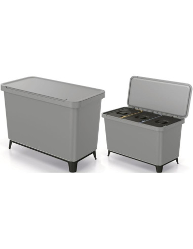 Śmietnik kosze na śmieci systema sortibox 3w1 smooth gray