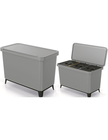 Śmietnik kosze na śmieci systema sortibox 3w1 smooth gray