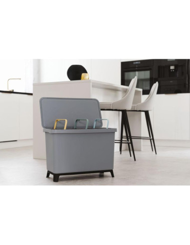 Śmietnik kosze na śmieci systema sortibox 3w1 smooth gray