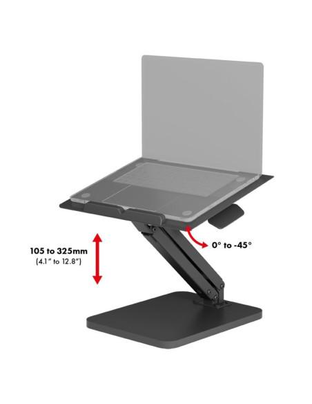 Maclean podstawka biurkowa na monitor lub laptop, sprężyna gazowa, do pracy stojąco siedzącej, czarna mc-493