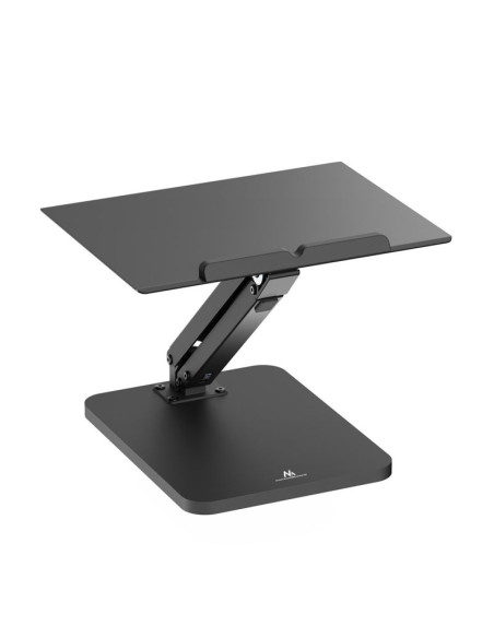 Maclean podstawka biurkowa na monitor lub laptop, sprężyna gazowa, do pracy stojąco siedzącej, czarna mc-493