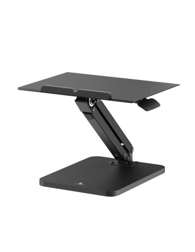 Maclean podstawka biurkowa na monitor lub laptop, sprężyna gazowa, do pracy stojąco siedzącej, czarna mc-493