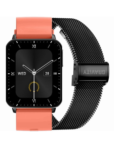 Smartwatch gravity czerwono czarny 2 paski gt17-10