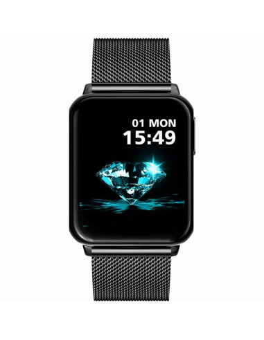 Smartwatch gravity granatowo czarny 2 paski gt17-9