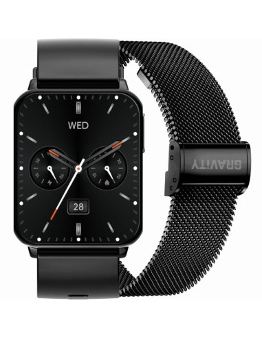 Smartwatch gravity czarny 2 paski gt17-7