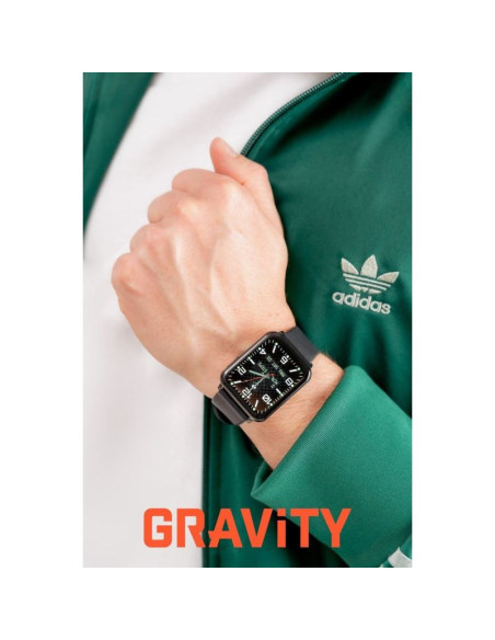 Smartwatch gravity czarny 2 paski gt17-7