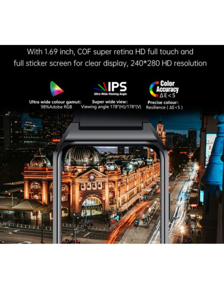 Smartwatch rubicon rnce89 black smarub162